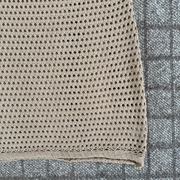 Never worn Vici Collection tan crochet swim cover up size M - Picture 3 of 5